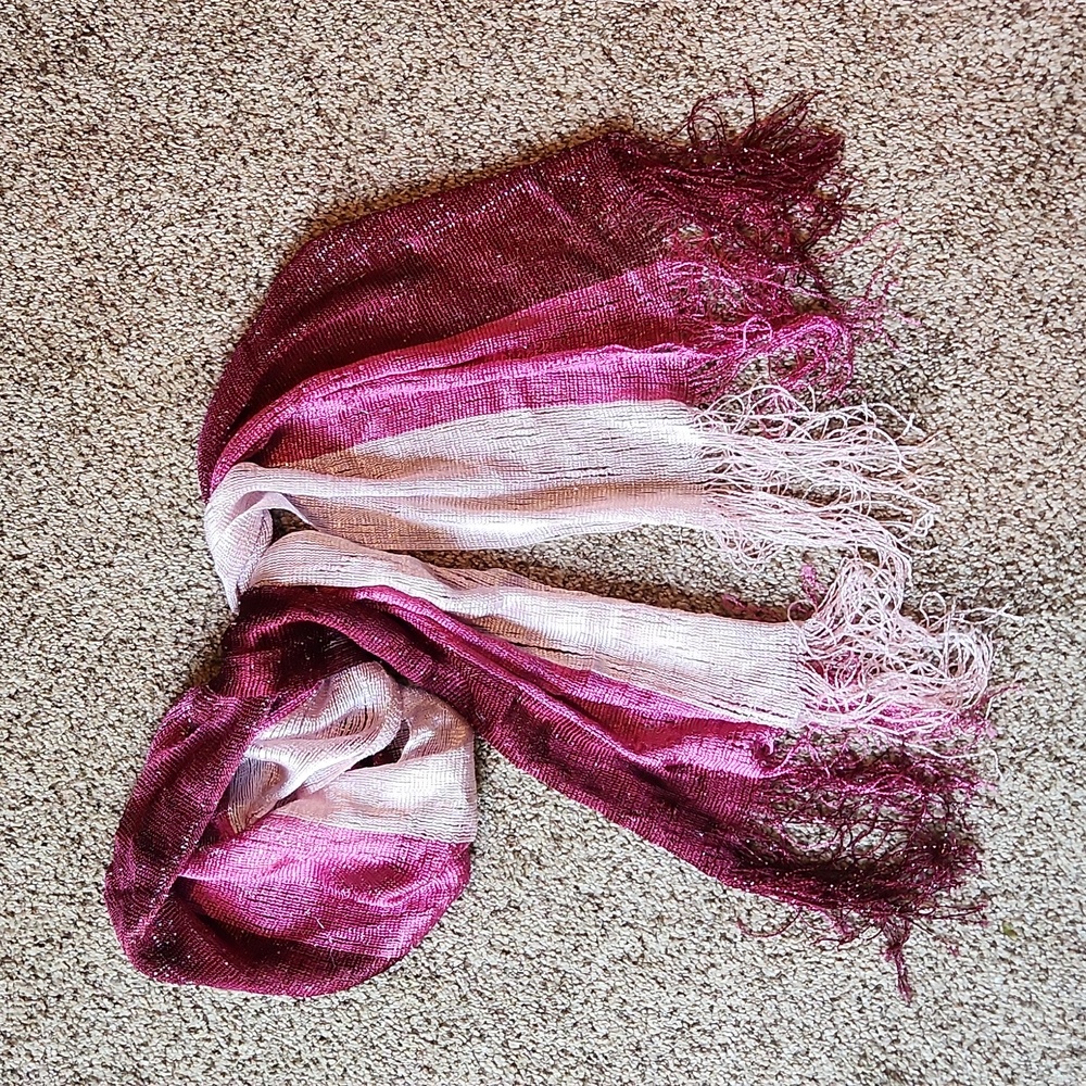 Metallic Striped Scarf